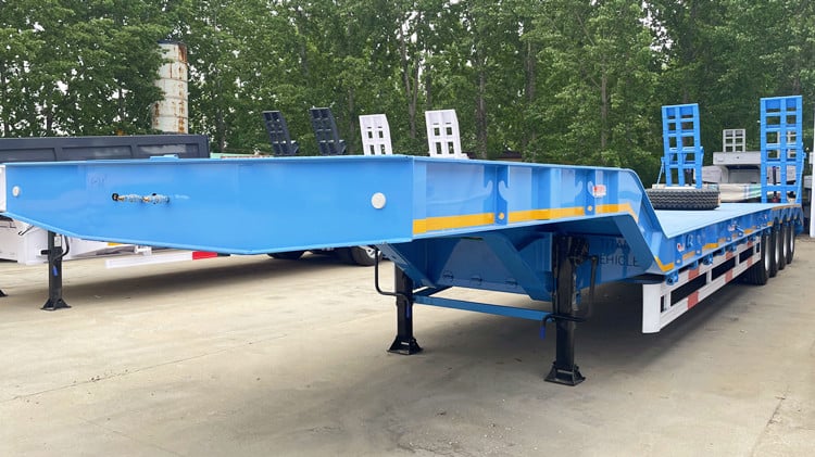 4 Axle Full-Width Gooseneck Low Bed Semi Trailer