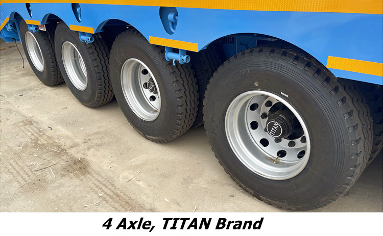 4 Axle Full-Width Gooseneck Low Bed Semi Trailer