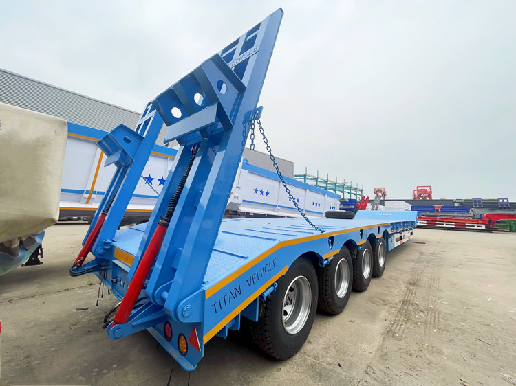 4 Axle Full-Width Gooseneck Low Bed Semi Trailer