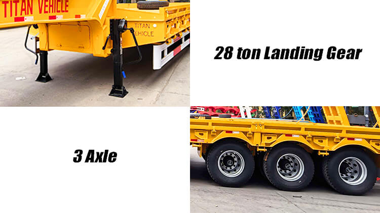 Titan 3 Axle 80 Ton Low Bed Semi Trailer for Sale in Nigeria