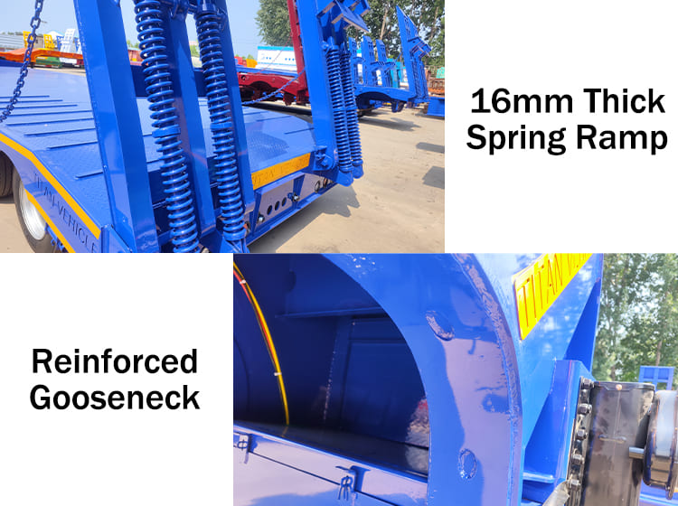 Tri Axle 40Ft Low Bed Trailer for Sale in Ghana