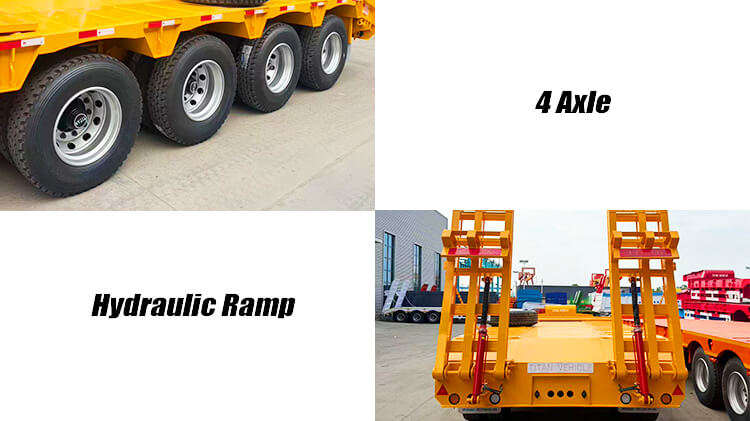 Titan 4 Axle Low Bed Truck Trailer for Sale in Nigeria