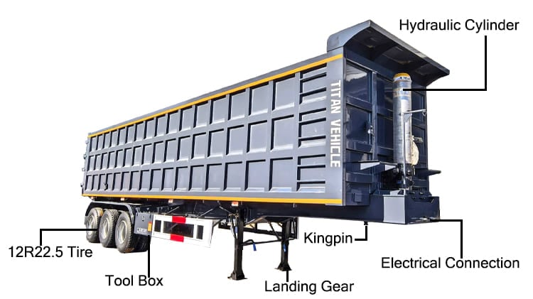 3 Axle End Dump Trailer Prices  for Sale in Sierra Leone Freetown
