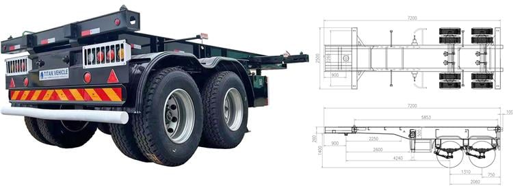 2 Axle 20' Chassis Trailer for Sale In Jamaica