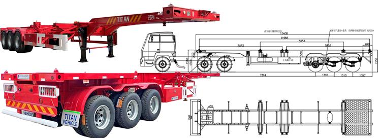 3 Axle 40' Gooseneck Chassis Trailer for Sale In Jamaica