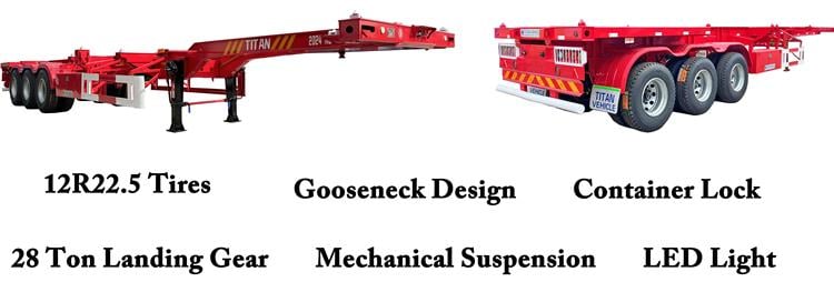 3 Axle 40' Gooseneck Chassis Trailer for Sale In Jamaica