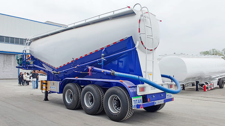 TITAN 3 Axle 35 CBM Bulk Cement Tanker Trailer for Sale in Zambia