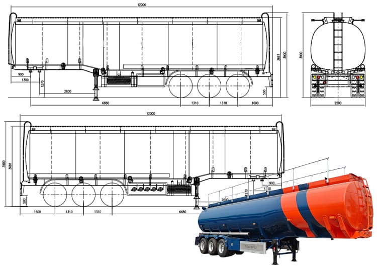 45000 Liters Fuel Tanker Trailer for Sale in Mali