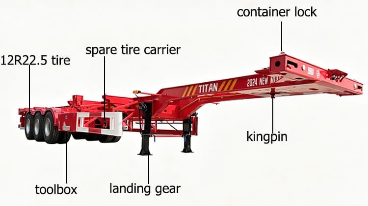 TITAN 3 Axle 40ft Container Chassis Trailer for Sale in Kingston, Jamaica