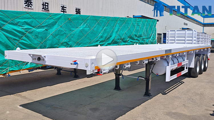 40 Foot 3 Axle Flatbed Semi Trailer for Sale in Tanzania