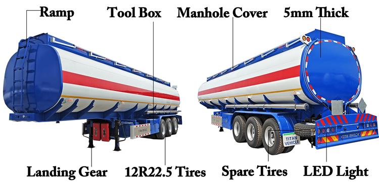 50000 Liters Diesel Tanker Trailer Price for Sale In Mali