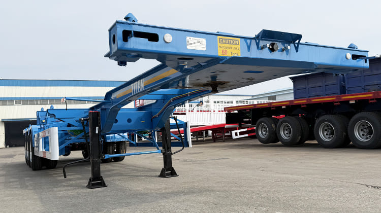 Tri Axle Gooseneck Container Chassis Trailer for Sale in Guam