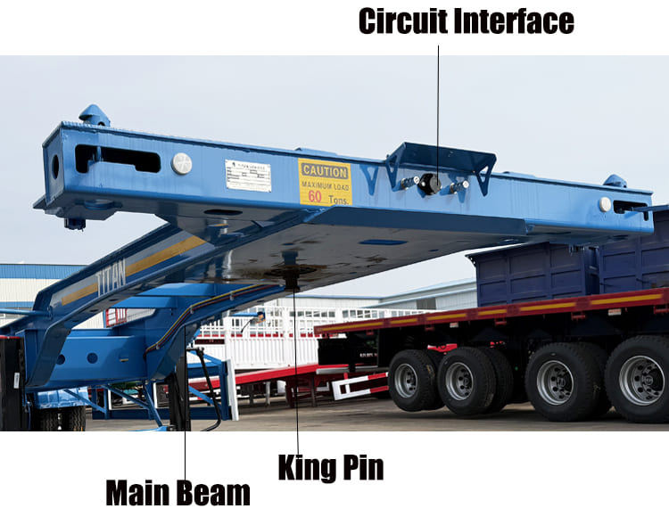 Tri Axle Gooseneck Container Chassis Trailer for Sale in Guam