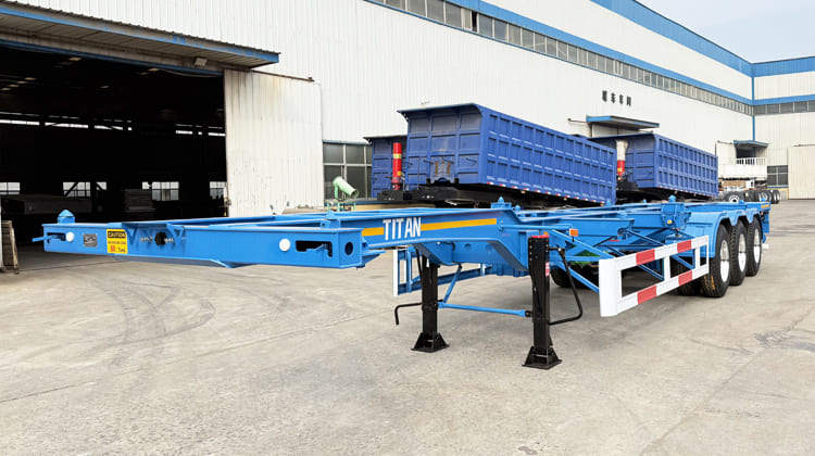 Tri Axle Gooseneck Container Chassis Trailer for Sale in Guam