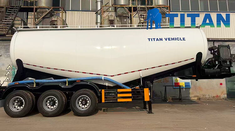 Titan 3 Axle 30cbm 50 ton Bulk Cement Tanker Trailer for Sale in Liberia