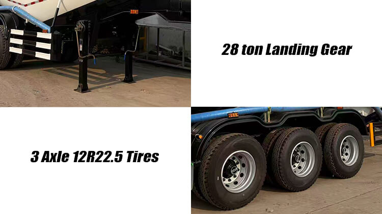 Titan 3 Axle 30cbm 50 ton Bulk Cement Tanker Trailer for Sale in Liberia