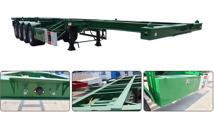 4 Axle Shipping Container Chassis Trailer for Sale in Guam