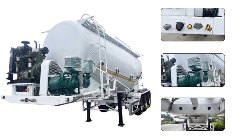 35 CBM Bulk Cement Tanker Trailer for Sale in United Arab Emirates