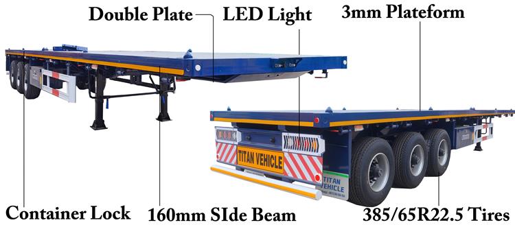 40ft Flatbed Trailer with Single Tire for Sale In Guyana