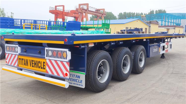 flatbed trailer with single tires