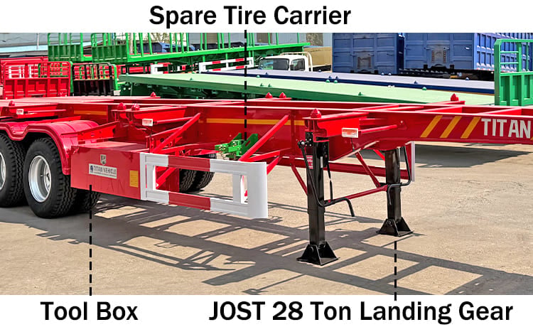 40 Ft Tri Axle Container Skeletal Trailer for Sale in Jamaica