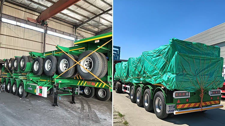 4 Axle 20 40 Foot Container Chassis Trailer for Sale in Jamaica