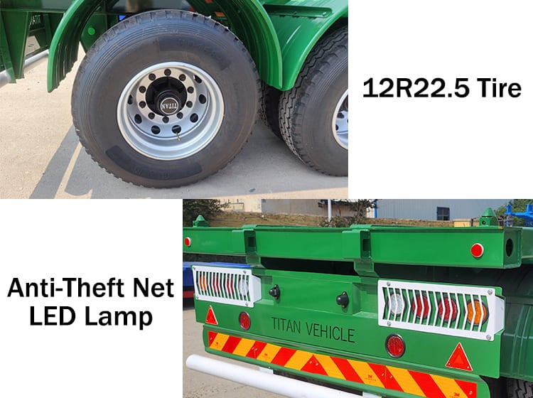 4 Axle 20 40 Foot Container Chassis Trailer for Sale in Jamaica