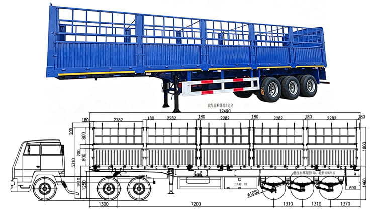TITAN 3 Axle Fence Cargo Trailer for Sale in Senegal