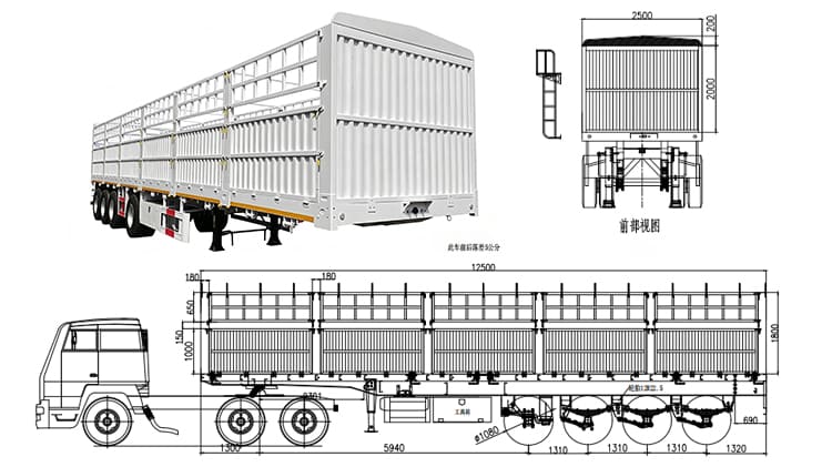 TITAN 80 Tons Fence Trailer for Sale in Senegal