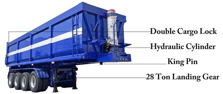4 Axle Dump Trailer for Sale In Mali