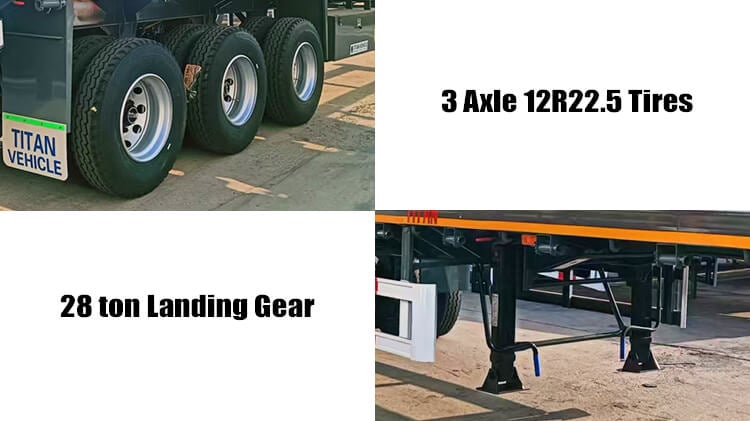 Titan 3 Axle Flatbed Trailer for Sale in Côte d'Ivoire