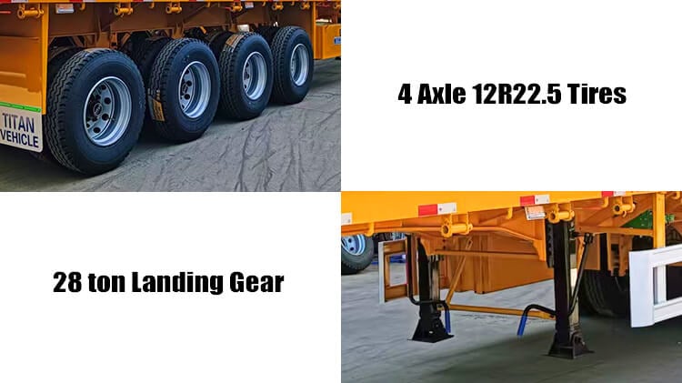 Titan 4 Axle Flatbed Trailer for Sale in Côte d'Ivoire