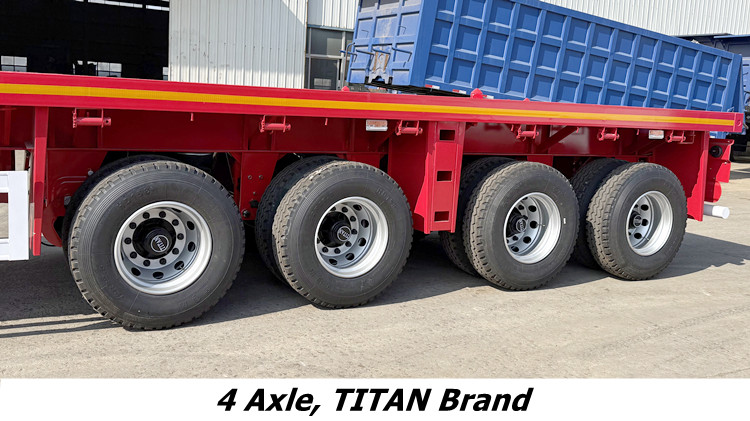 40FT 4 Axle Flatbed Trailer for Sale in Ghana Accra