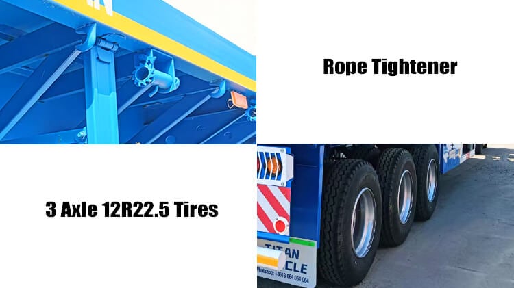 Titan 3 Axle Flatbed Semi Trailer for Sale in Côte d'Ivoire