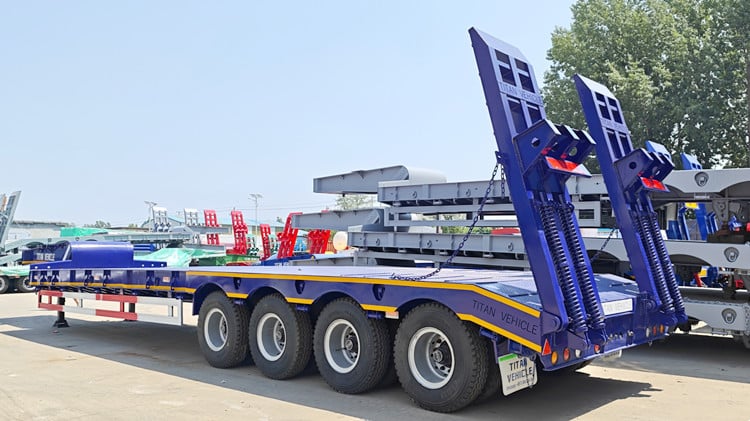 4 Axle Semi Lowbed Trailer with 120T Capacity for Sale in Nigeria
