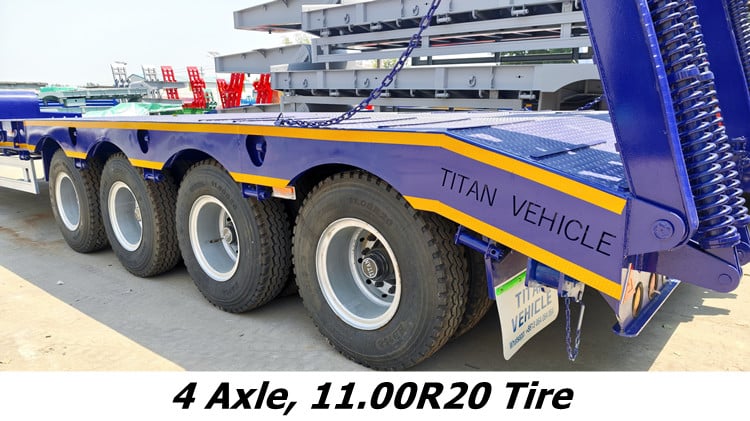 4 Axle Semi Lowbed Trailer with 120T Capacity for Sale in Nigeria