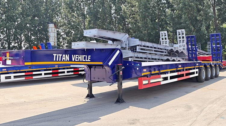 4 Axle Semi Lowbed Trailer with 120T Capacity for Sale in Nigeria