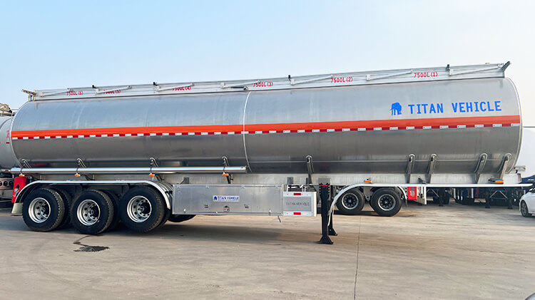 45000 Liters Aluminum Fuel Tanker Trailer for Sale in Tanzania