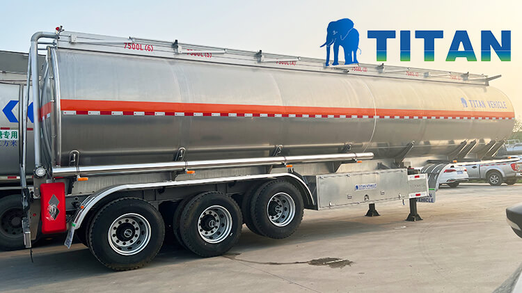 45000 Liters Aluminum Fuel Tanker Trailer for Sale in Tanzania