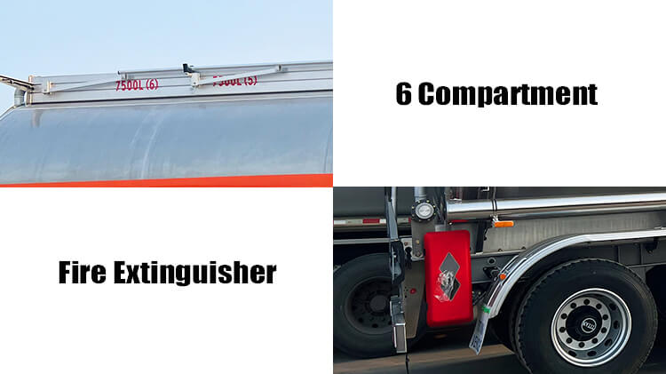 45000 Liters Aluminum Fuel Tanker Trailer for Sale in Tanzania