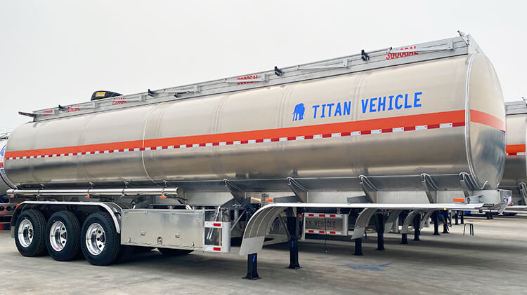 Titan 5 Compartments Aluminum Tanker Trailer for Sale in Tanzania