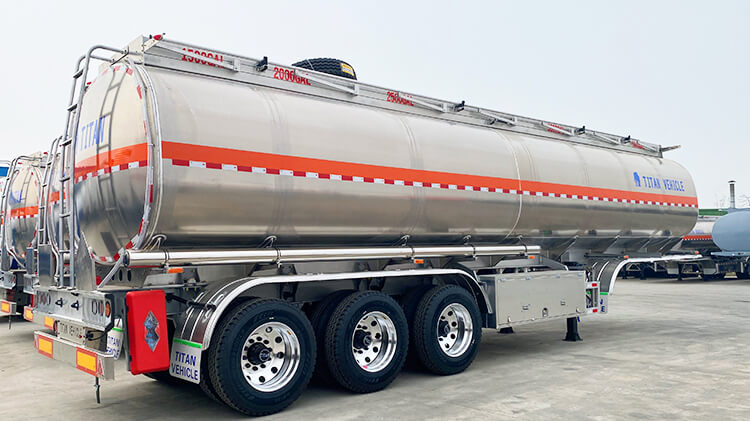 Titan 5 Compartments Aluminum Tanker Trailer for Sale in Tanzania