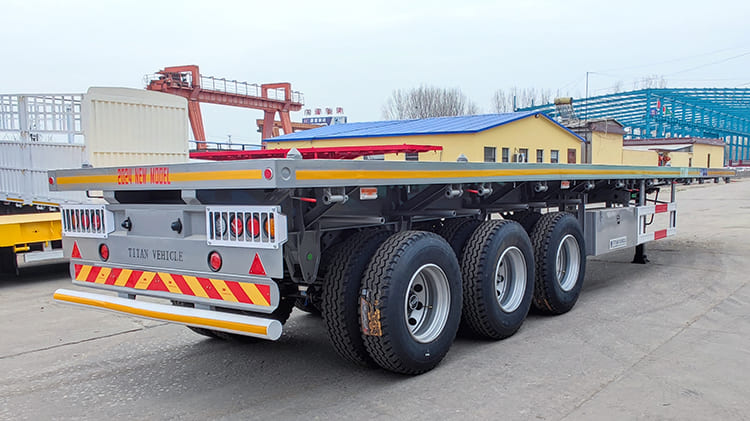 TITAN Heavy Duty Tri Axle Flatbed Trailer for Sale in Ghana