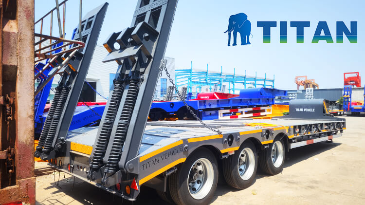 Titan 3 Axle Low Bed Truck Trailer for Sale in Angola