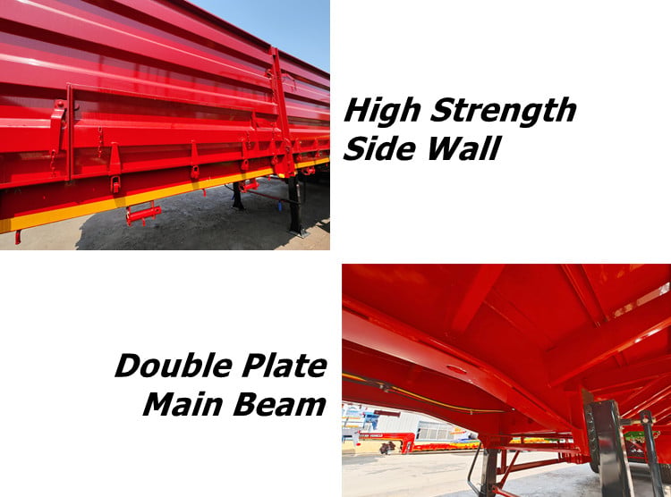 Grain Transport Tri Axle Dropside Trailer for Sale in Zambia