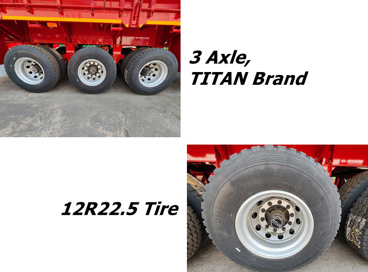Grain Transport Tri Axle Dropside Trailer for Sale in Zambia