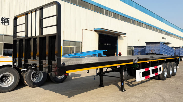 Tri Axle 40 Ft Flatbed Trailer for Sale in Sierra Leone