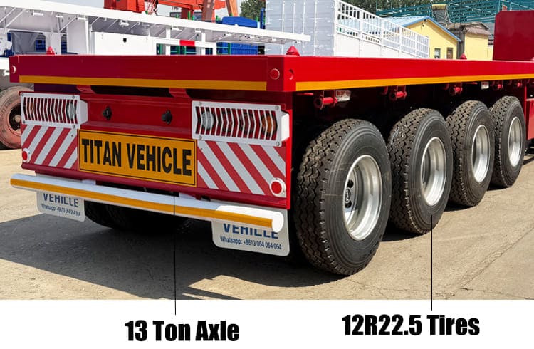 Heavy Duty 4 Axle Semi Flatbed Trailer for Sale in Sierra Leone