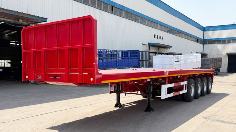 Heavy Duty 4 Axle Semi Flatbed Trailer for Sale in Sierra Leone