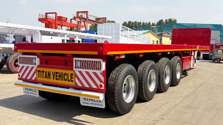 Heavy Duty 4 Axle Semi Flatbed Trailer for Sale in Sierra Leone